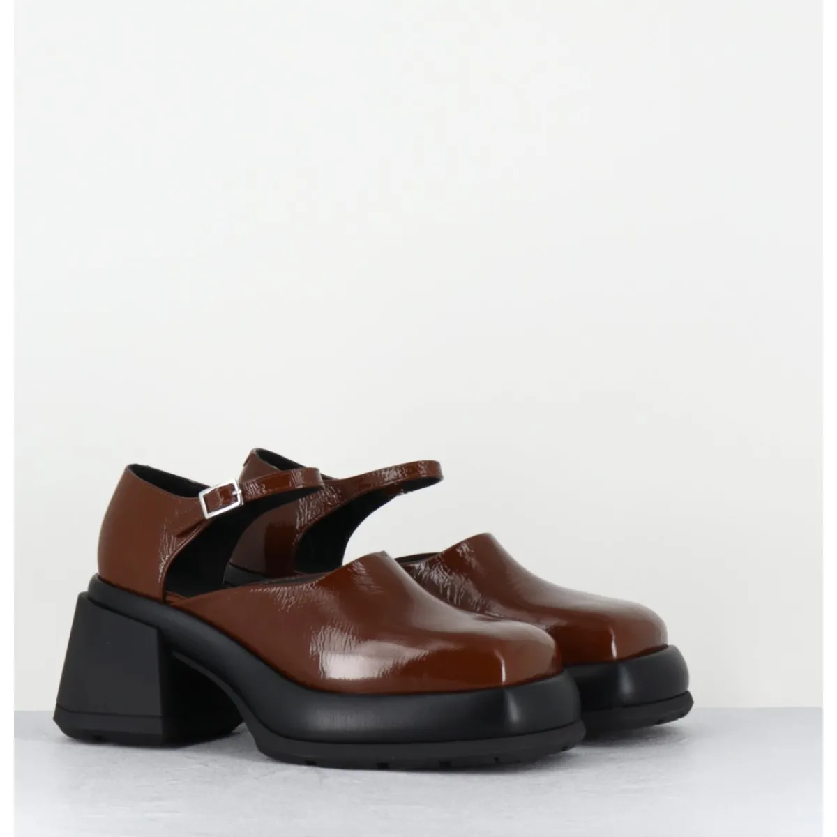 Chaussures | Plateformes^E8 BY MIISTA Babies à plateforme cuir naplak - CORAL BROWN COURT MARRON