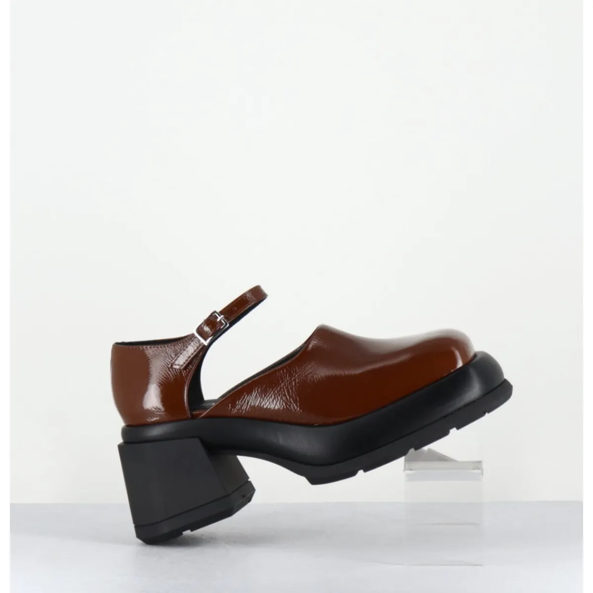 Chaussures | Plateformes^E8 BY MIISTA Babies à plateforme cuir naplak - CORAL BROWN COURT MARRON