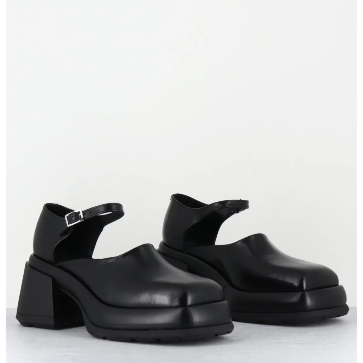 Chaussures | Plateformes^E8 BY MIISTA Babies à plateforme en cuir - CORAL BLACK COURT NOIR