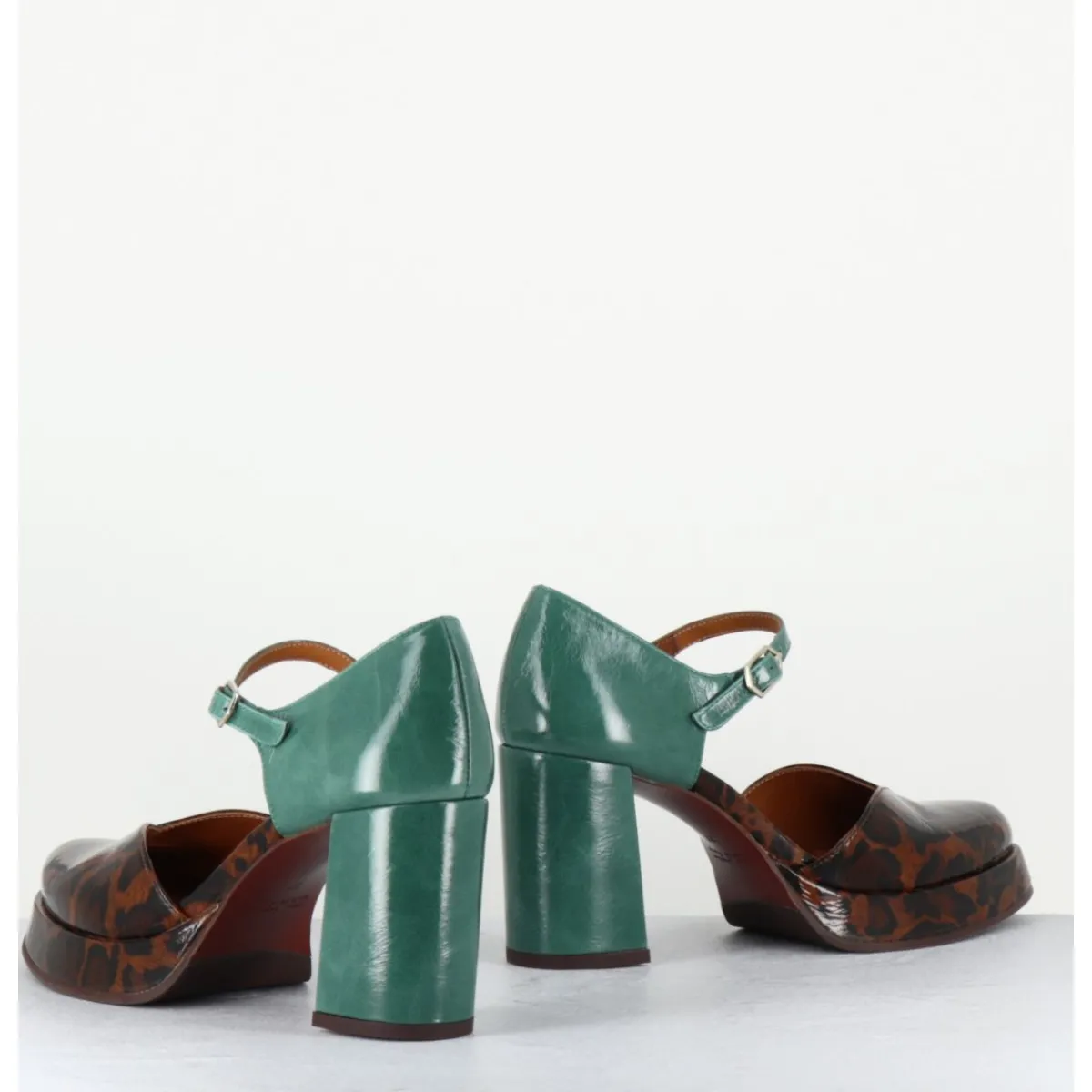 Chaussures^CHIE MIHARA Babies bicolore imprimé leopard bout pointu - FASI FIAT CASTANO