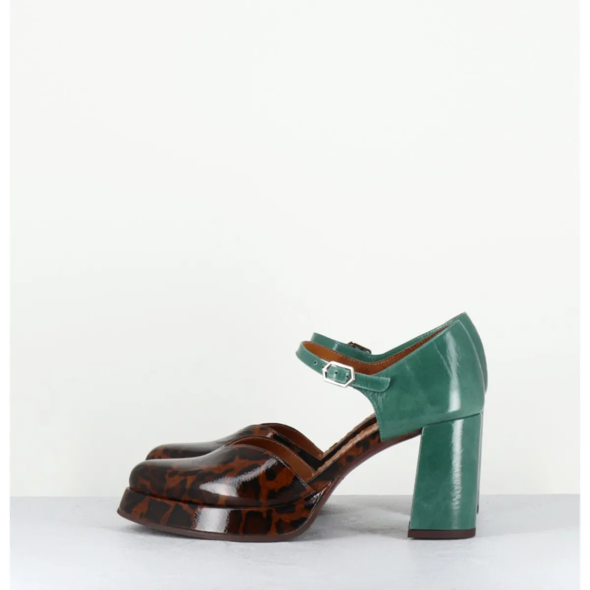 Chaussures^CHIE MIHARA Babies bicolore imprimé leopard bout pointu - FASI FIAT CASTANO
