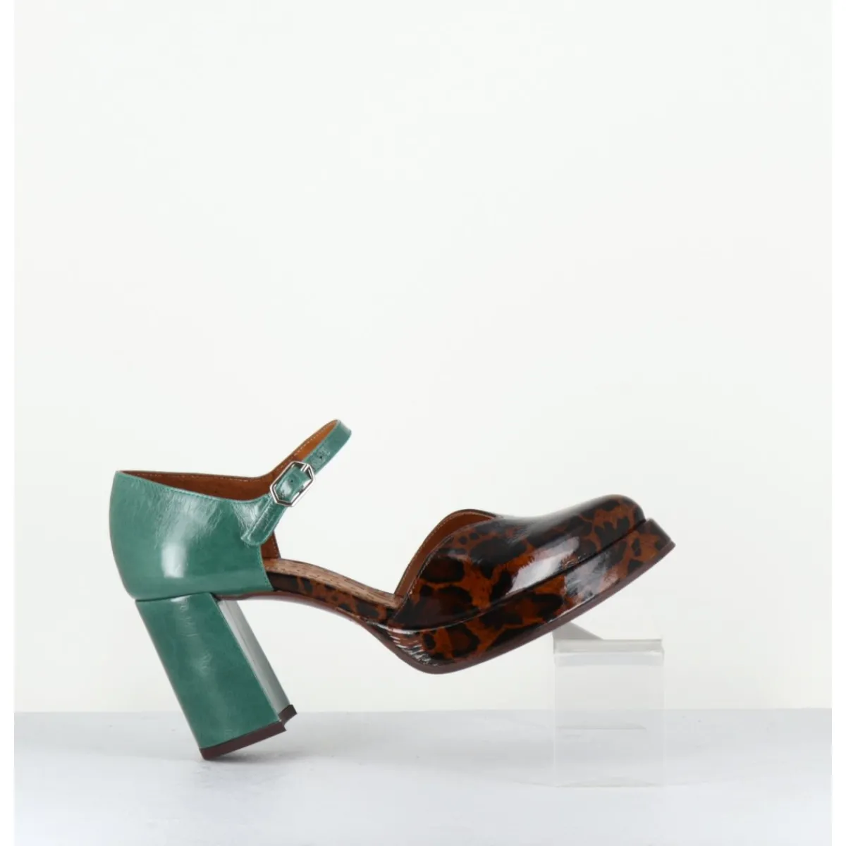 Chaussures^CHIE MIHARA Babies bicolore imprimé leopard bout pointu - FASI FIAT CASTANO