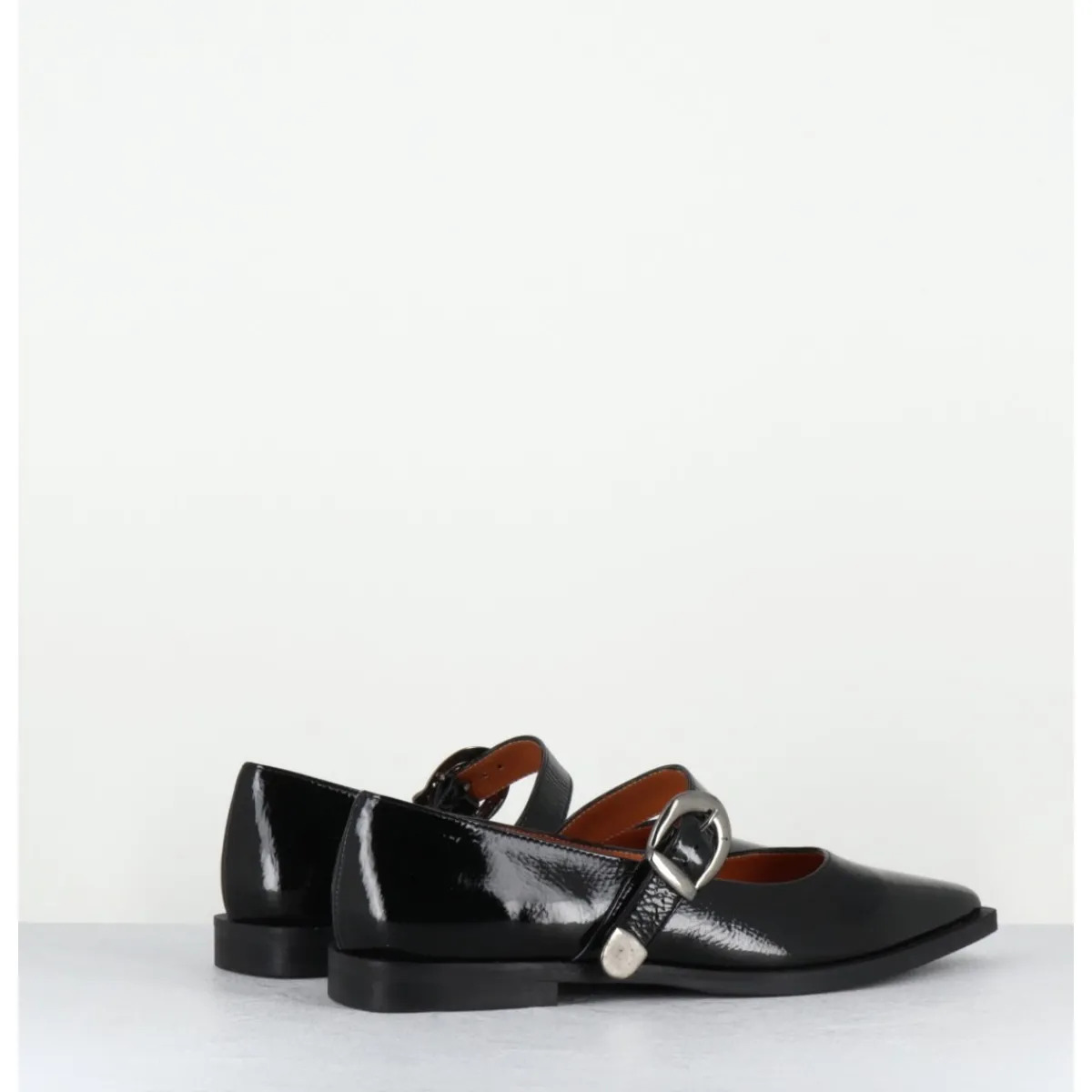 Chaussures | Ballerines^THEA MIKA Babies bout pointu en cuir vernis - TM9118F NAPLAK NERO NOIR