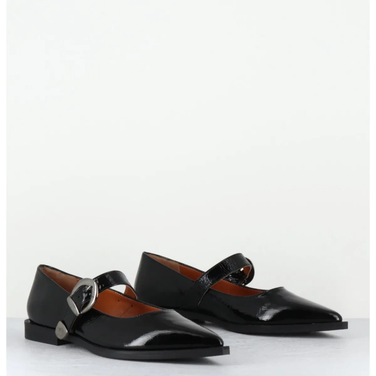 Chaussures | Ballerines^THEA MIKA Babies bout pointu en cuir vernis - TM9118F NAPLAK NERO NOIR