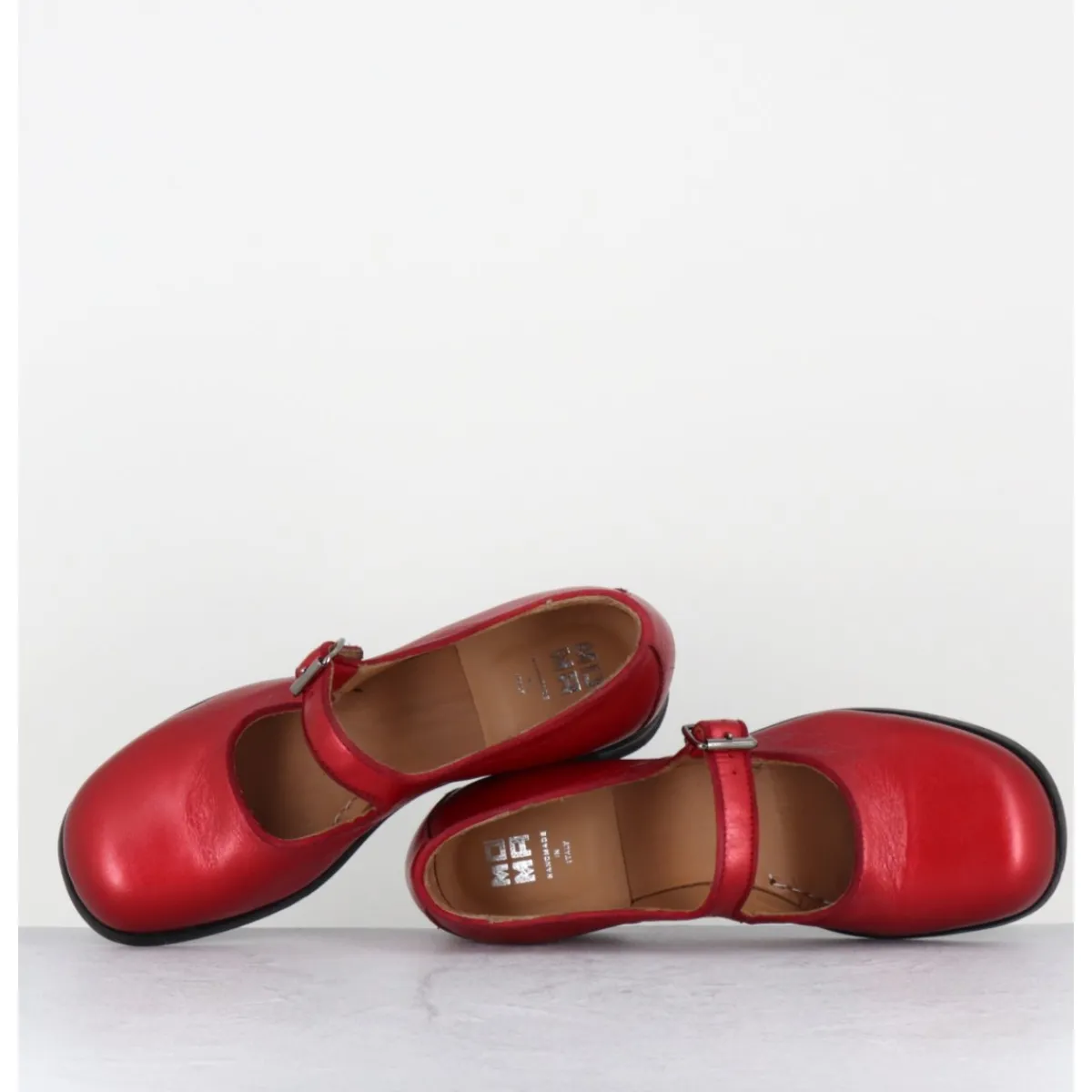 Chaussures^MOMA Babies en cuir métallisé ligne japonisante - 45403L BON POMME ROUGE
