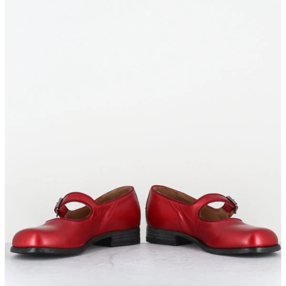 Chaussures^MOMA Babies en cuir métallisé ligne japonisante - 45403L BON POMME ROUGE