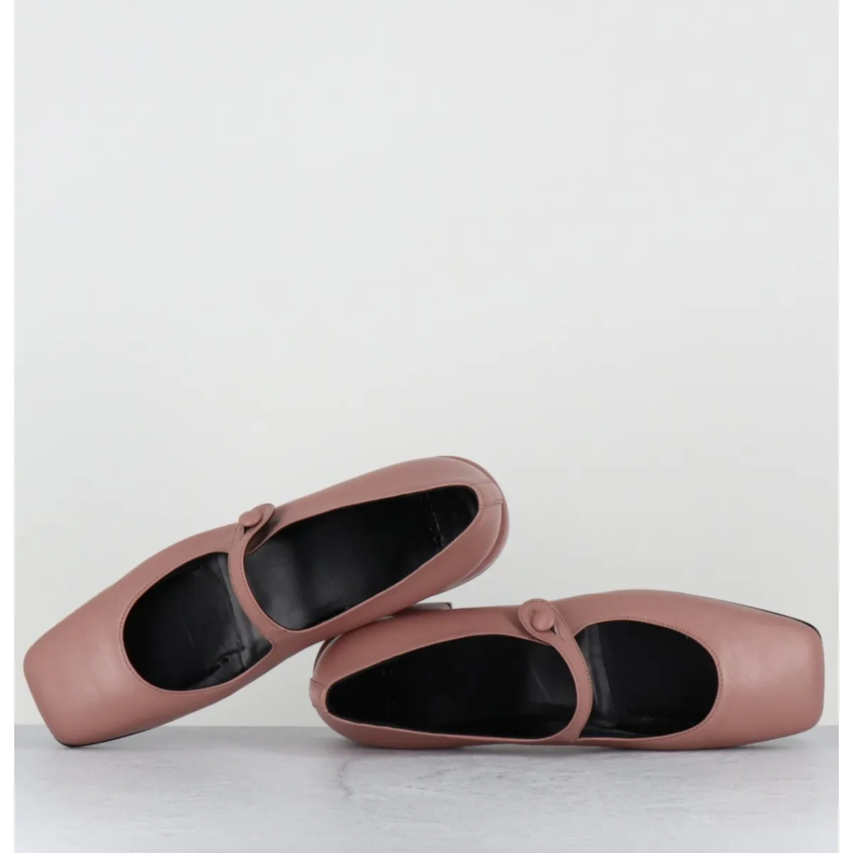 Chaussures | Ballerines^TO&CO Babies en cuir souple poudré à bout carré - JANE NATURAL COWHIDE ROSE