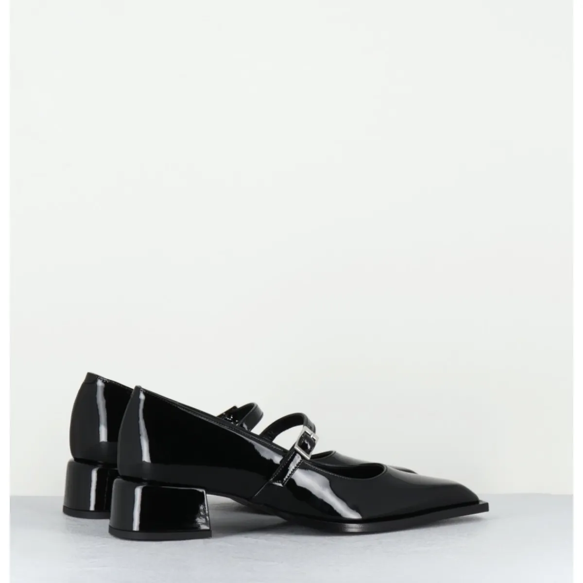 Chaussures^GARRICE LAB Babies en cuir vernis bout pointu petit talon - INE71 VERNICE NERO NOIR