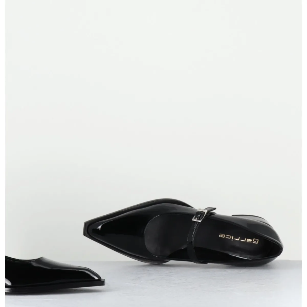 Chaussures^GARRICE LAB Babies en cuir vernis bout pointu petit talon - INE71 VERNICE NERO NOIR