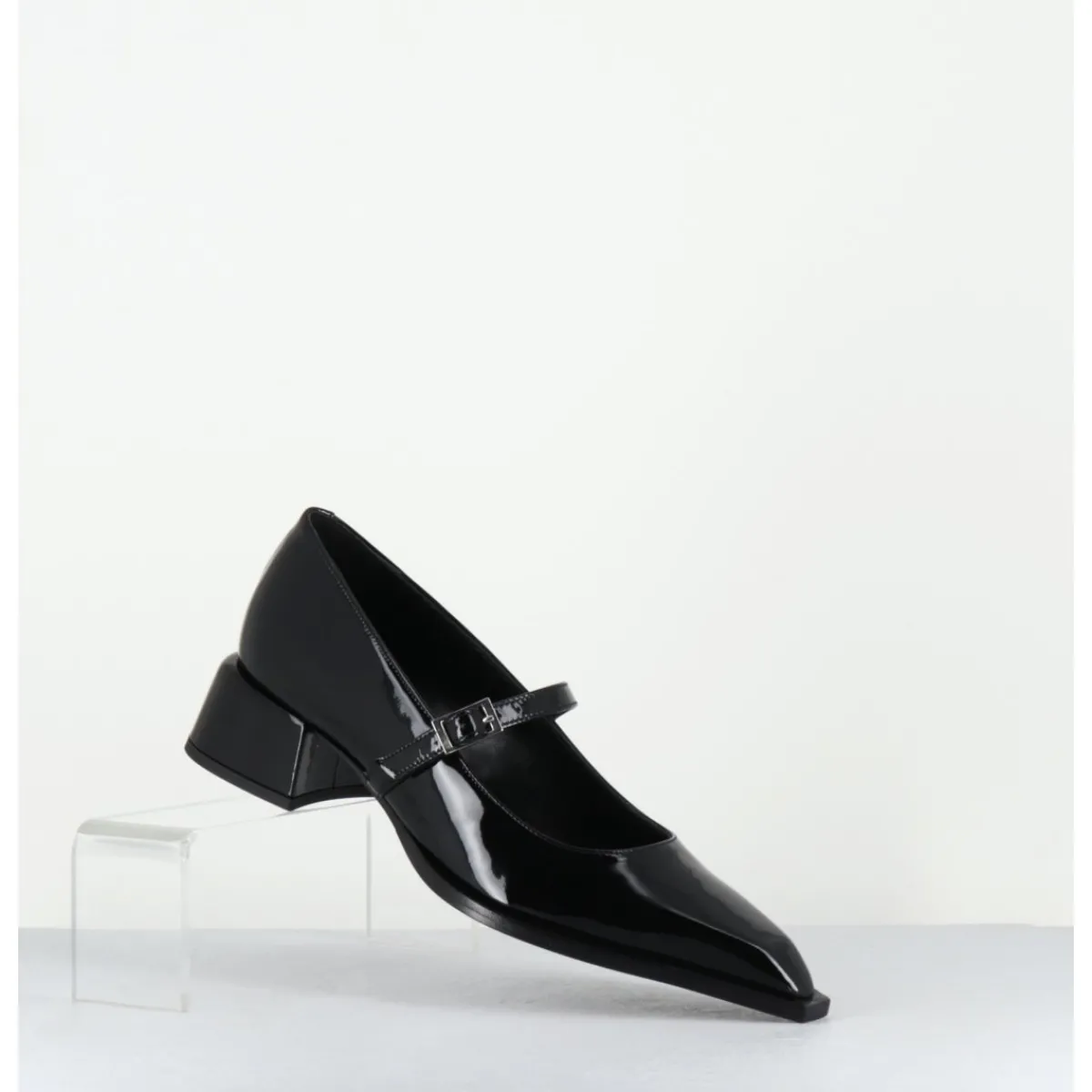 Chaussures^GARRICE LAB Babies en cuir vernis bout pointu petit talon - INE71 VERNICE NERO NOIR