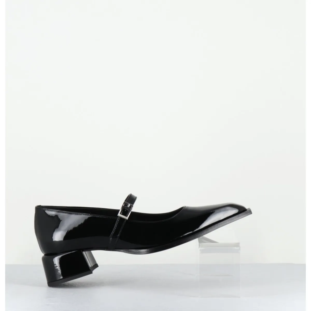 Chaussures^GARRICE LAB Babies en cuir vernis bout pointu petit talon - INE71 VERNICE NERO NOIR