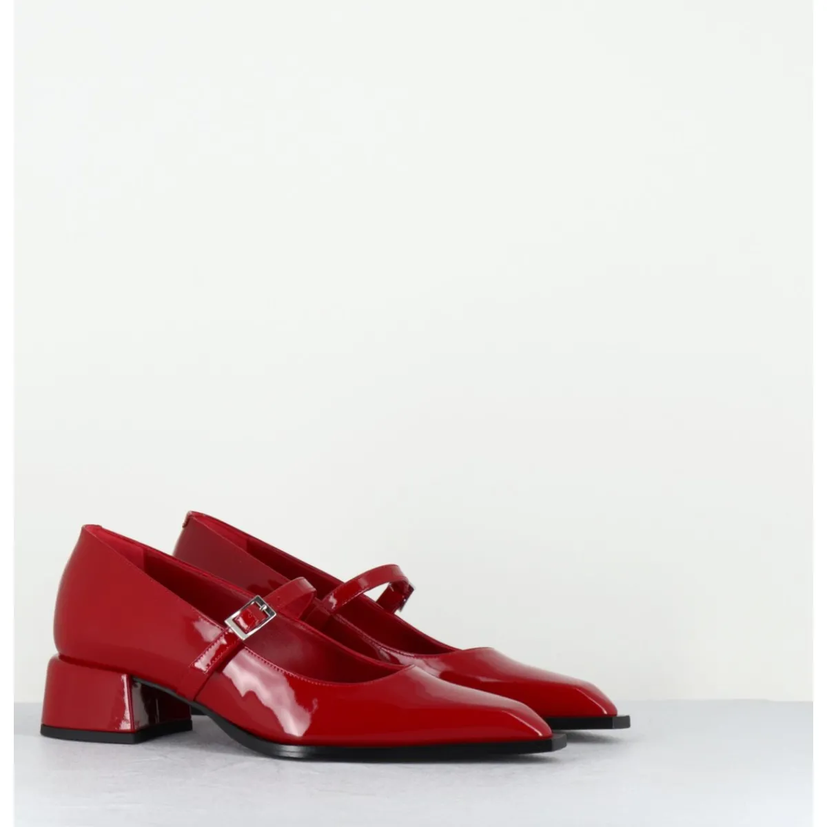 Chaussures^GARRICE LAB Babies en cuir vernis bout pointu petit talon - INE71 VERNICE ROSSO ROUGE
