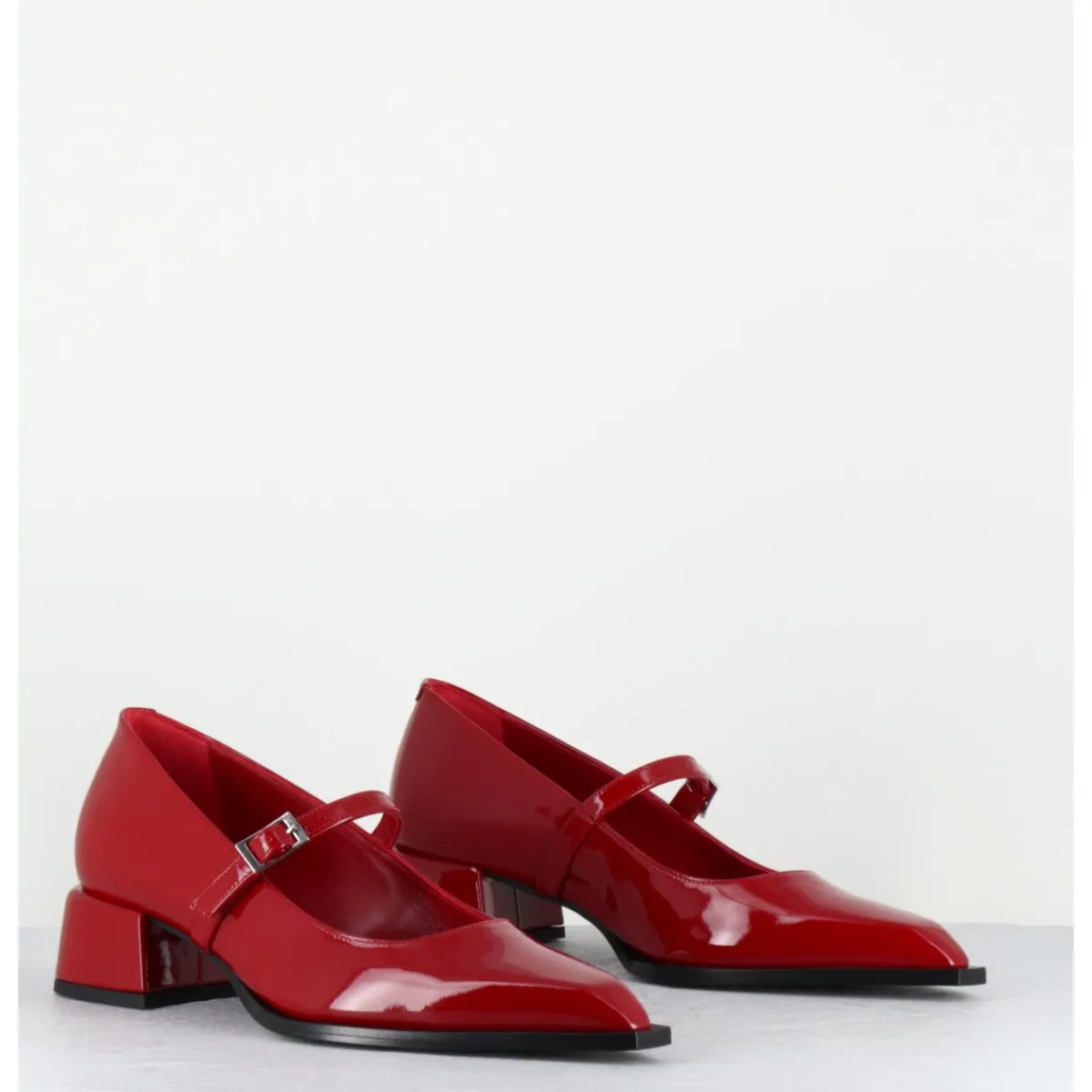 Chaussures^GARRICE LAB Babies en cuir vernis bout pointu petit talon - INE71 VERNICE ROSSO ROUGE