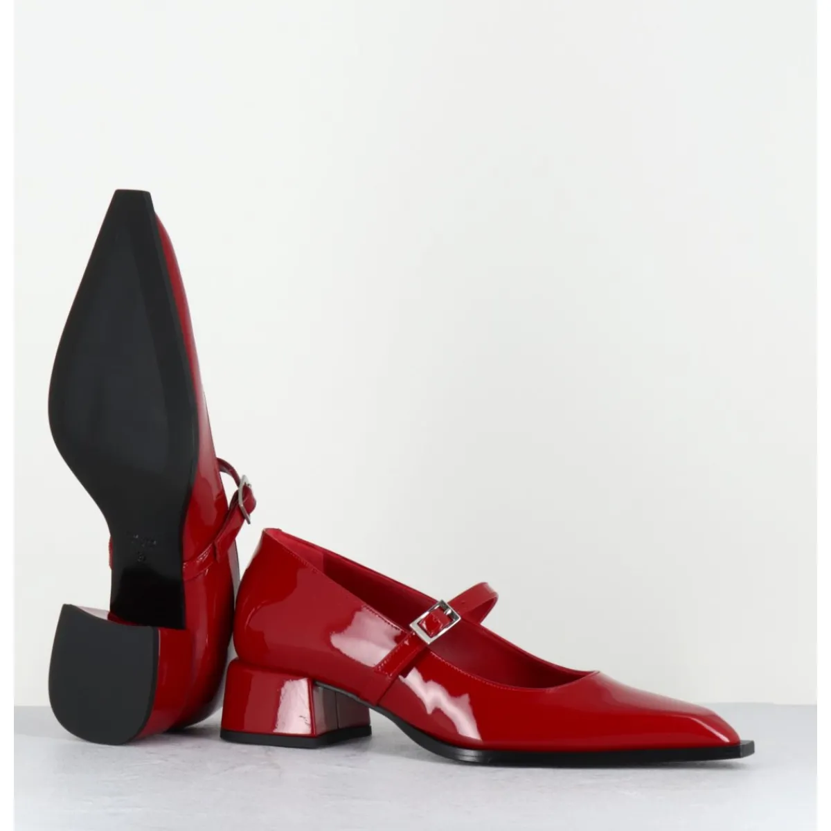 Chaussures^GARRICE LAB Babies en cuir vernis bout pointu petit talon - INE71 VERNICE ROSSO ROUGE