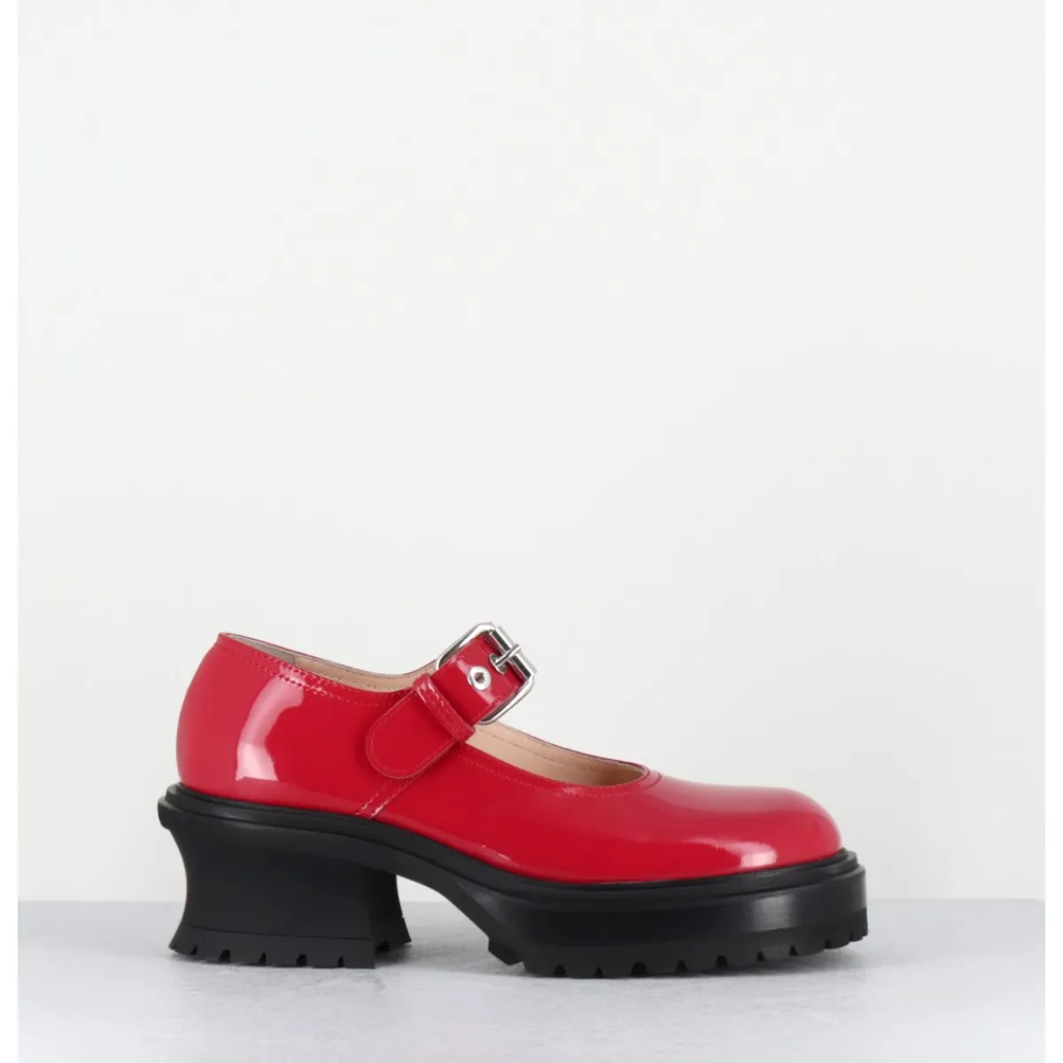 Chaussures^AGL Babies en cuir vernis 90s - CARO BEBE CERISE ROUGE