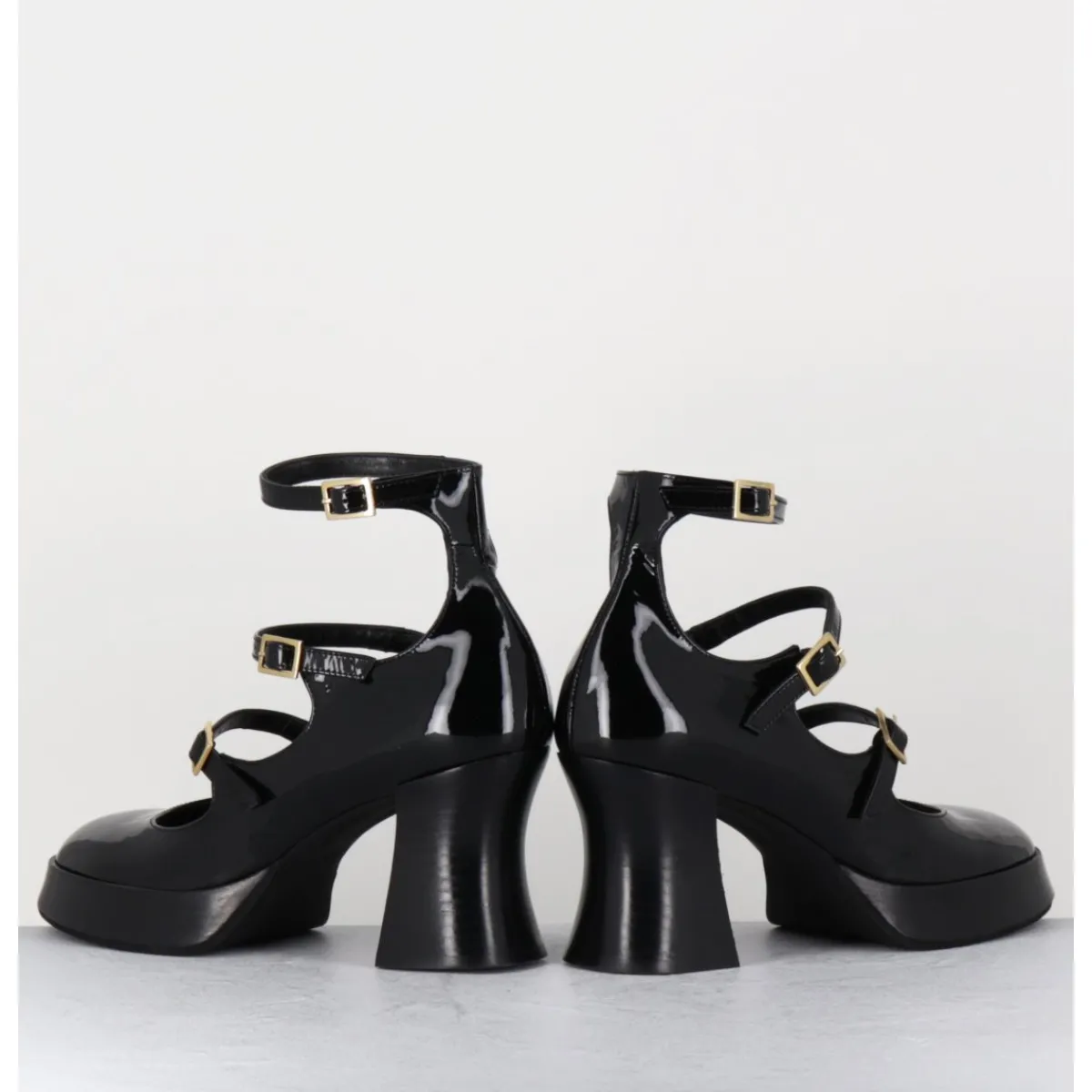 Chaussures | Plateformes^GARRICE LAB Babies multi-brides à plateforme en cuir vernis - GALAN VERNICE NERO NOIR