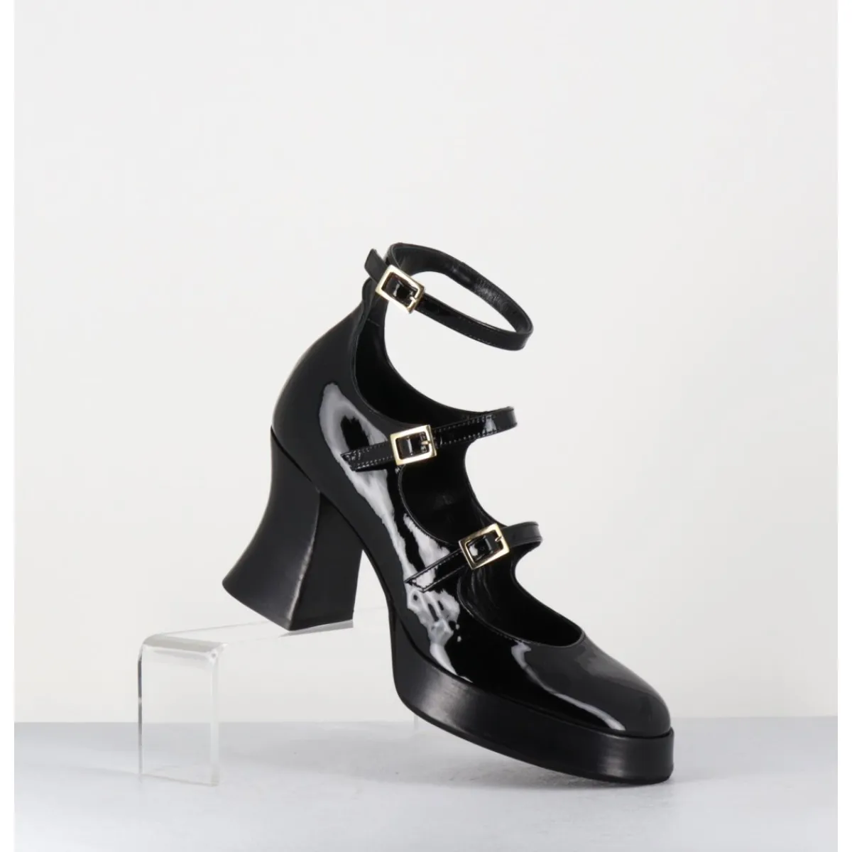 Chaussures | Plateformes^GARRICE LAB Babies multi-brides à plateforme en cuir vernis - GALAN VERNICE NERO NOIR
