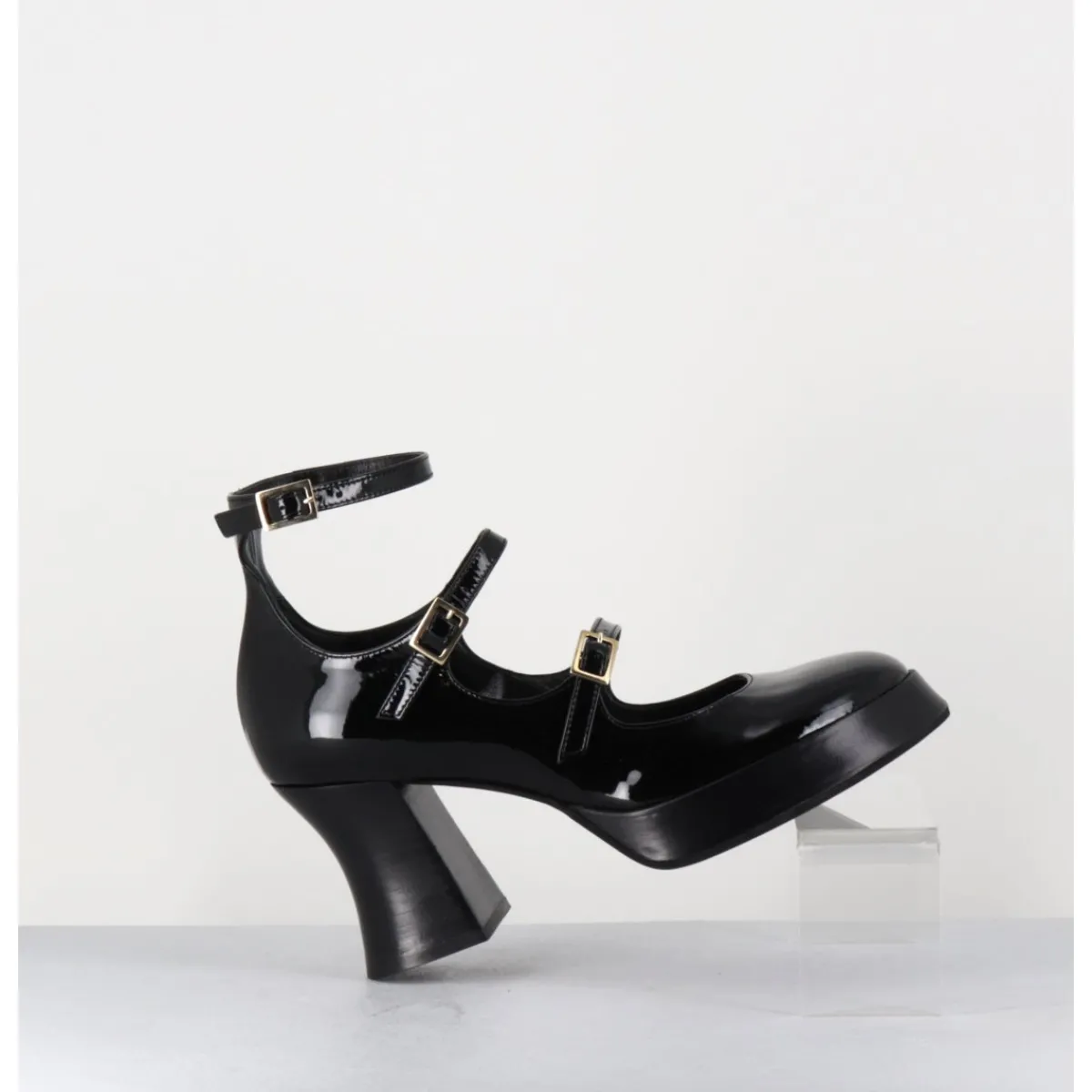 Chaussures | Plateformes^GARRICE LAB Babies multi-brides à plateforme en cuir vernis - GALAN VERNICE NERO NOIR