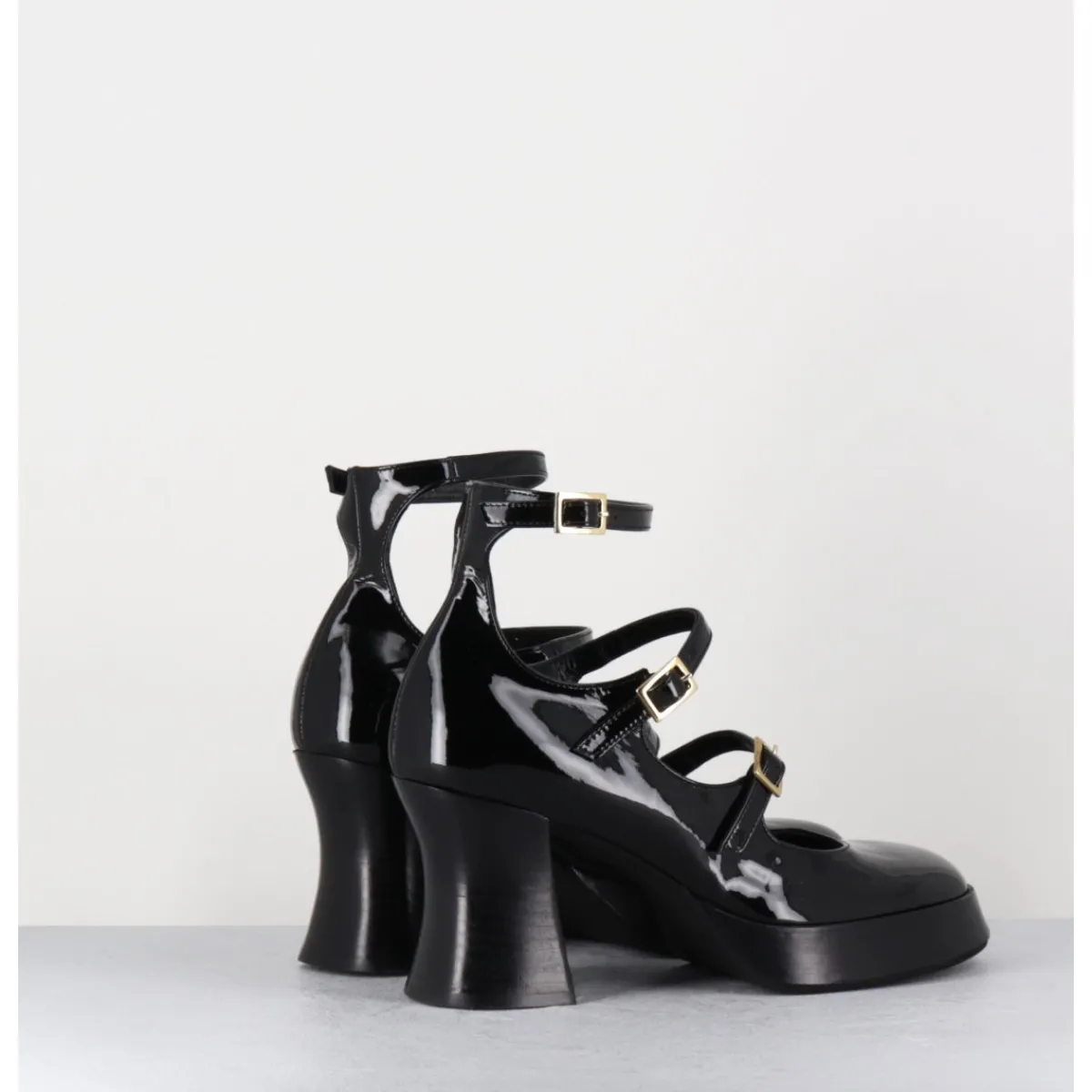 Chaussures | Plateformes^GARRICE LAB Babies multi-brides à plateforme en cuir vernis - GALAN VERNICE NERO NOIR