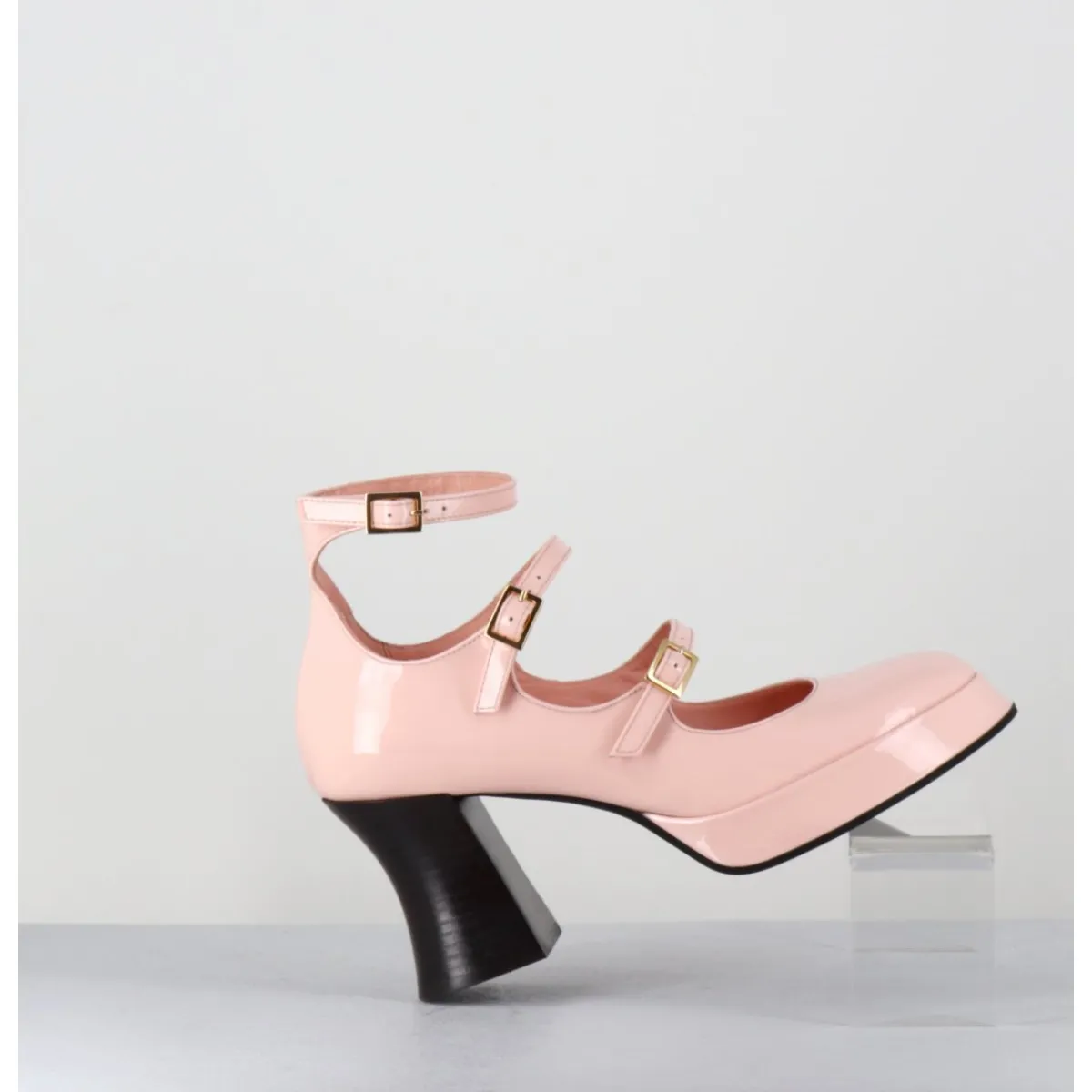 Chaussures | Plateformes^GARRICE LAB Babies multi-brides à plateforme en cuir vernis poudré - GALAN VERNICE ROSA ROSE