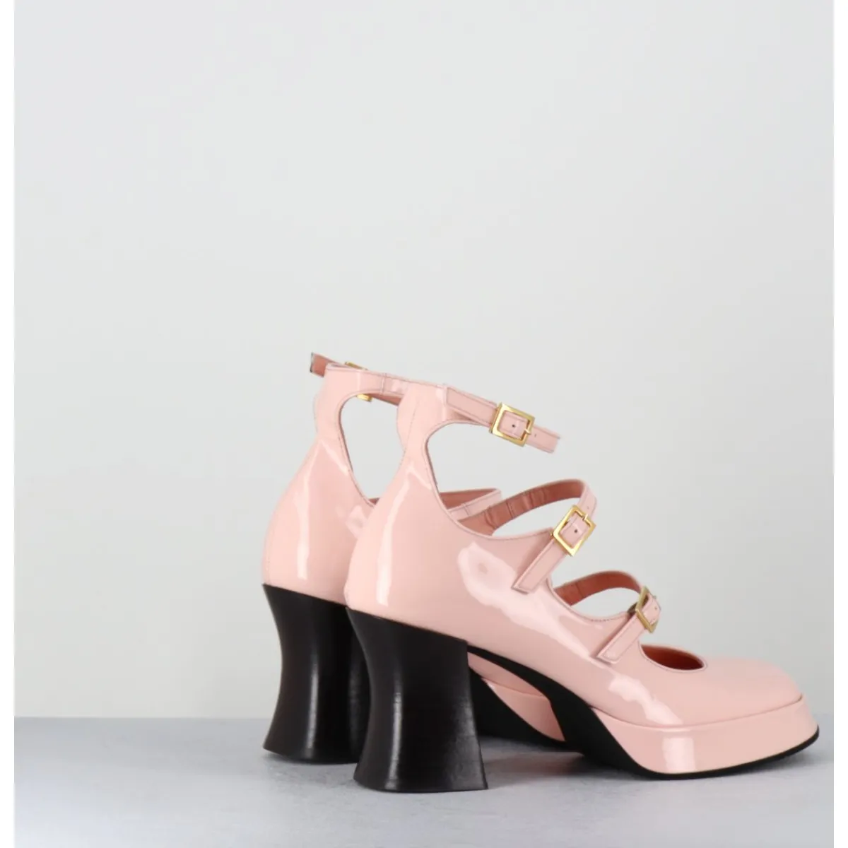 Chaussures | Plateformes^GARRICE LAB Babies multi-brides à plateforme en cuir vernis poudré - GALAN VERNICE ROSA ROSE