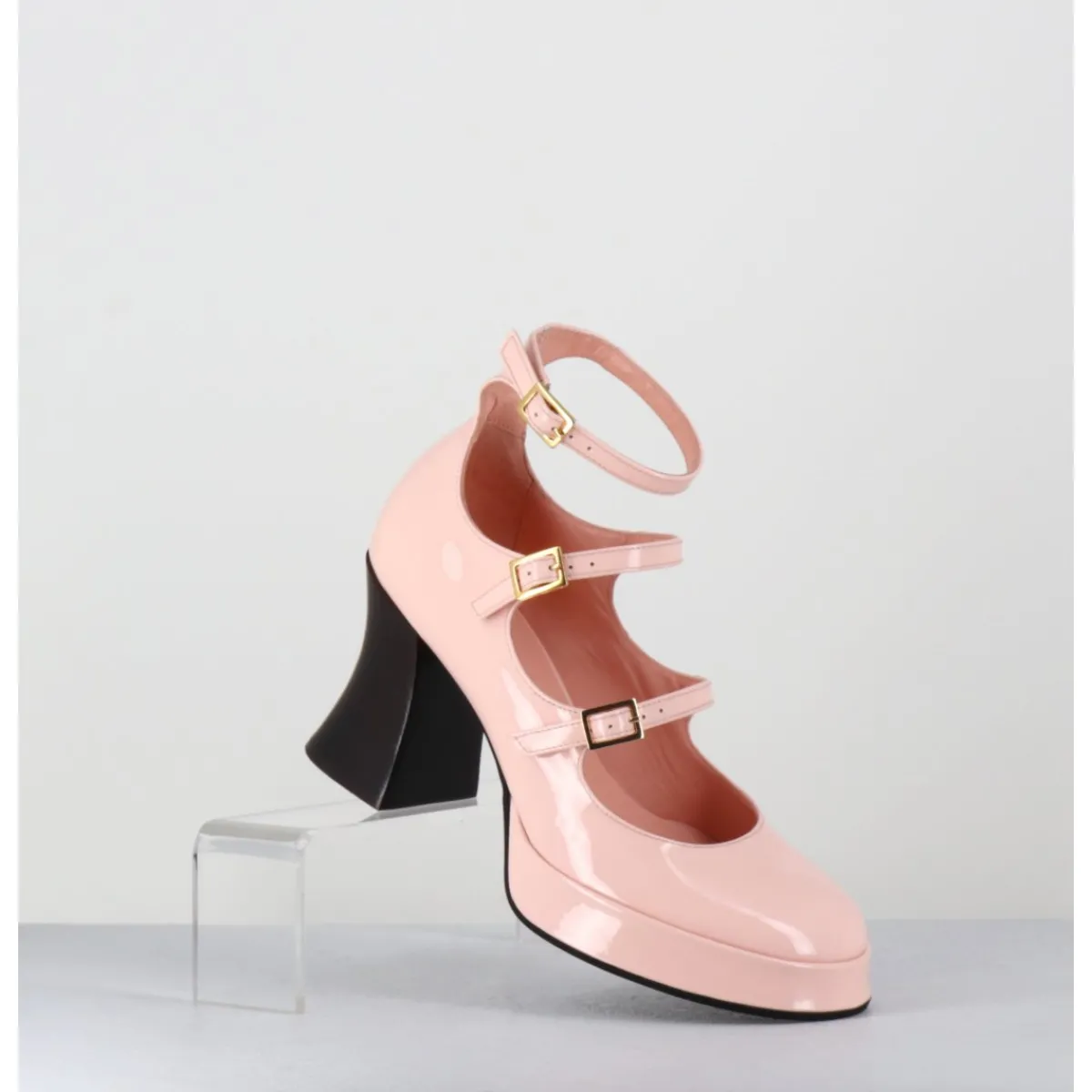Chaussures | Plateformes^GARRICE LAB Babies multi-brides à plateforme en cuir vernis poudré - GALAN VERNICE ROSA ROSE