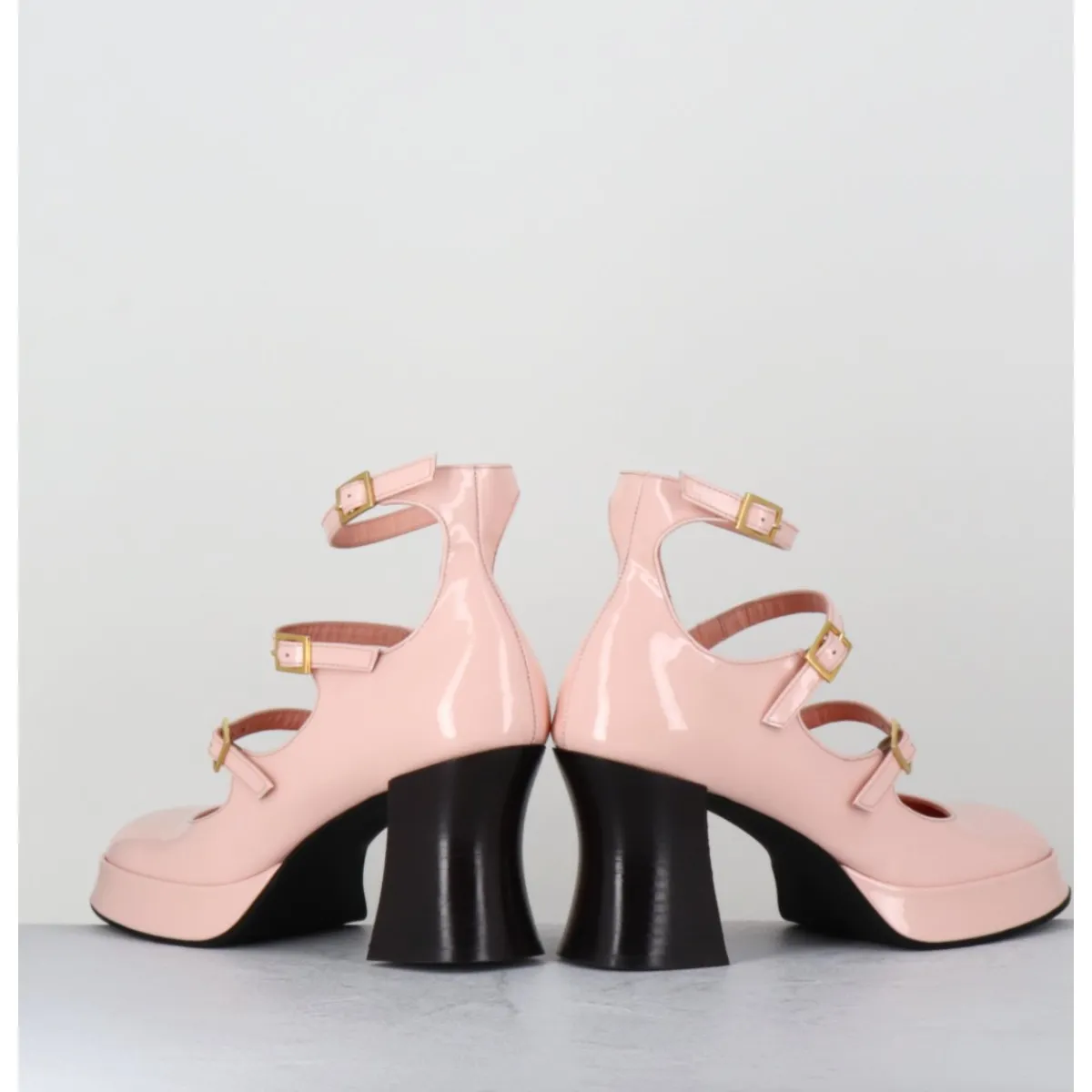 Chaussures | Plateformes^GARRICE LAB Babies multi-brides à plateforme en cuir vernis poudré - GALAN VERNICE ROSA ROSE