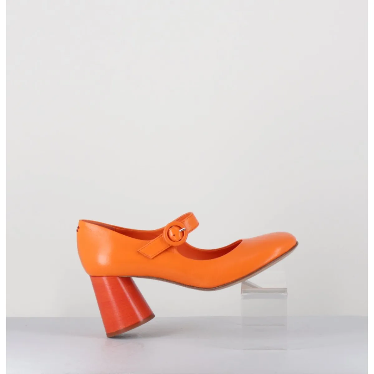 Chaussures^HALMANERA Babies rétro à talon en cuir - ACE22 GLAZE ALBICOCCA ORANGE