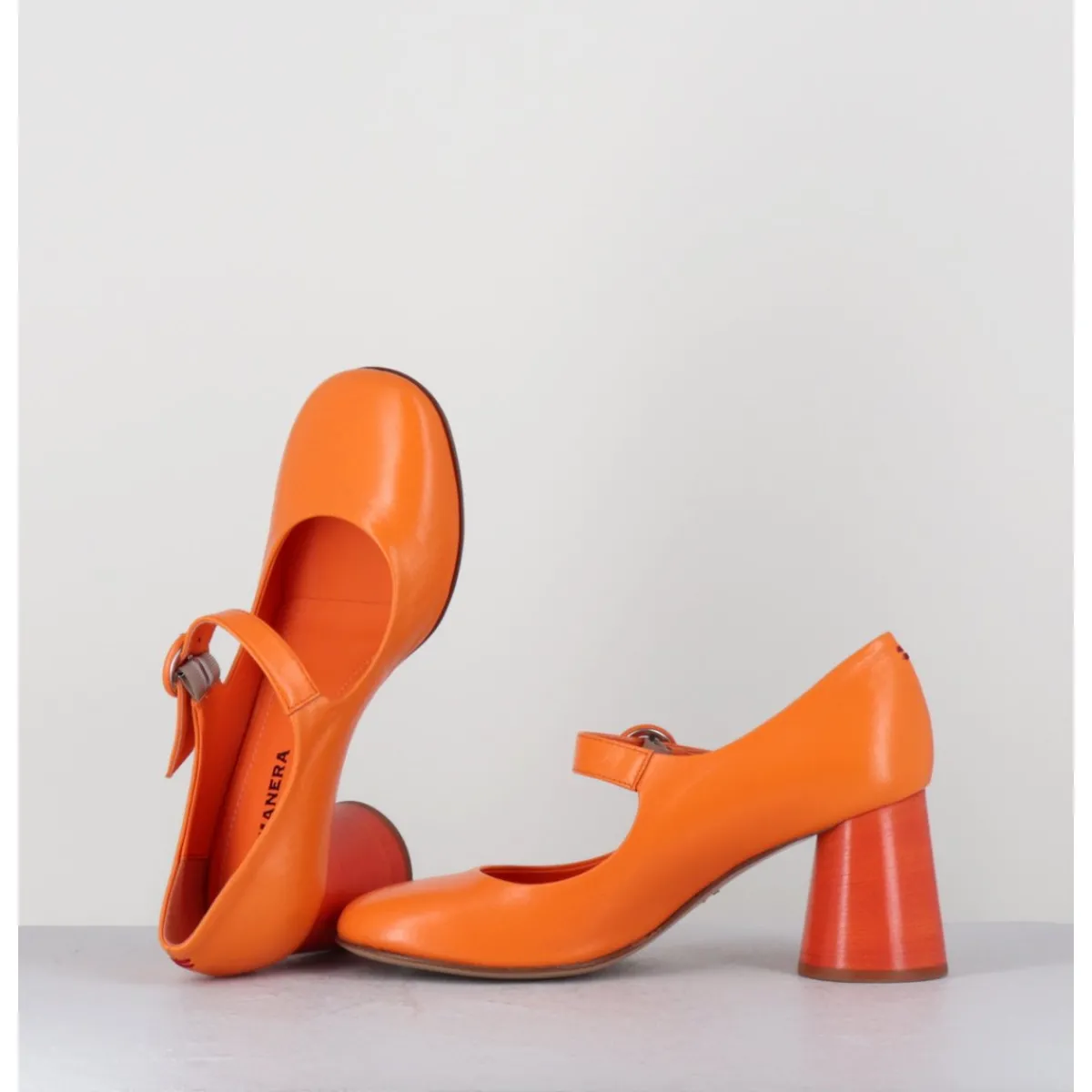 Chaussures^HALMANERA Babies rétro à talon en cuir - ACE22 GLAZE ALBICOCCA ORANGE