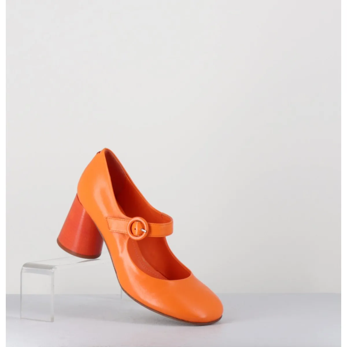 Chaussures^HALMANERA Babies rétro à talon en cuir - ACE22 GLAZE ALBICOCCA ORANGE