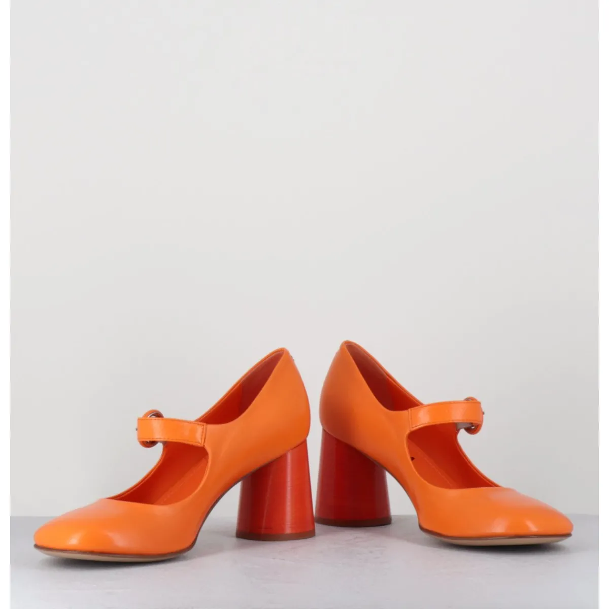 Chaussures^HALMANERA Babies rétro à talon en cuir - ACE22 GLAZE ALBICOCCA ORANGE