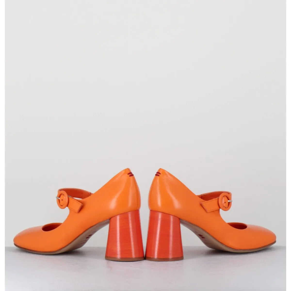 Chaussures^HALMANERA Babies rétro à talon en cuir - ACE22 GLAZE ALBICOCCA ORANGE