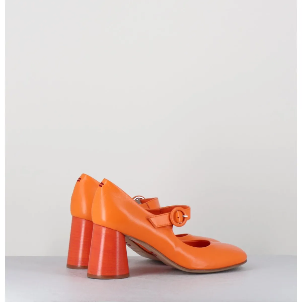 Chaussures^HALMANERA Babies rétro à talon en cuir - ACE22 GLAZE ALBICOCCA ORANGE