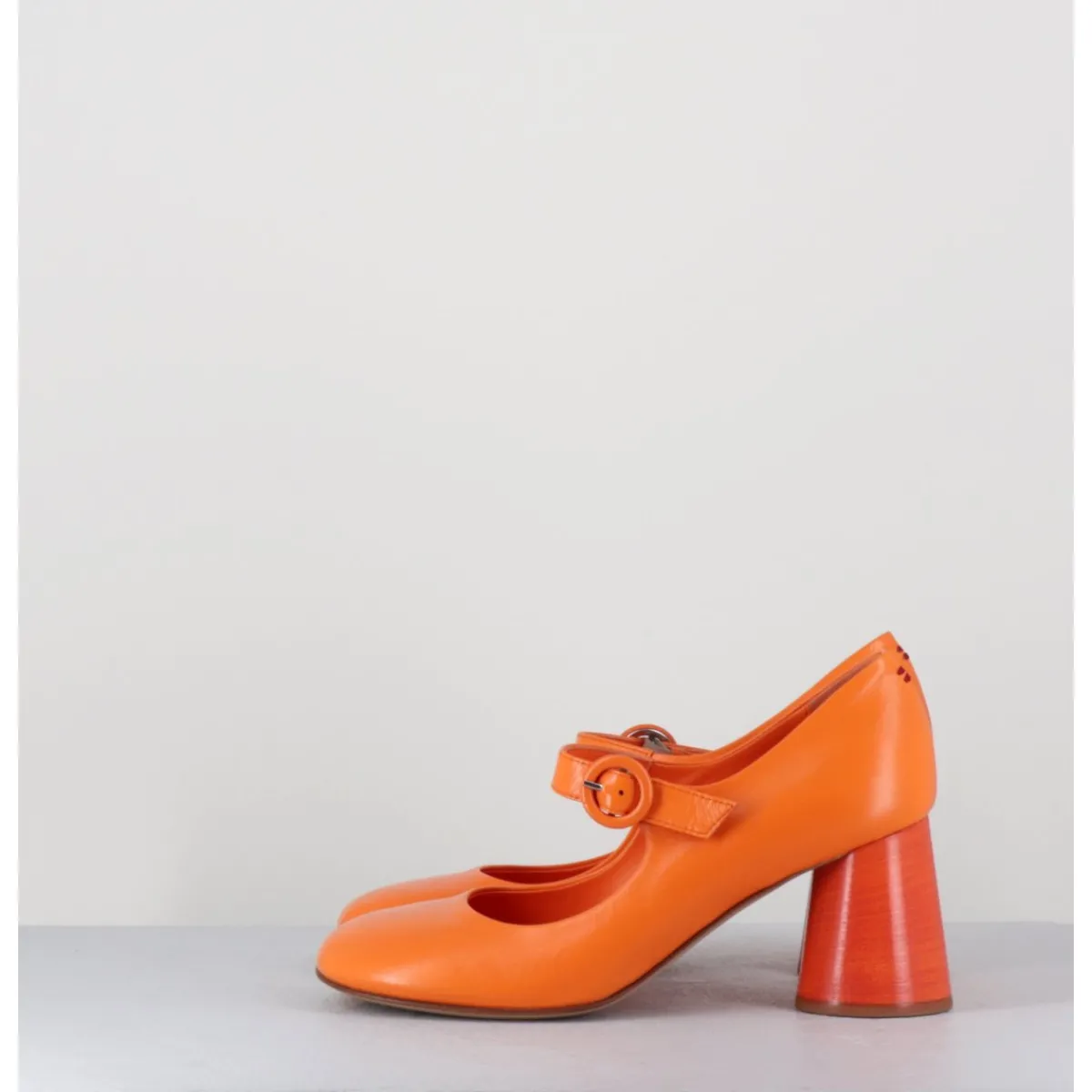 Chaussures^HALMANERA Babies rétro à talon en cuir - ACE22 GLAZE ALBICOCCA ORANGE