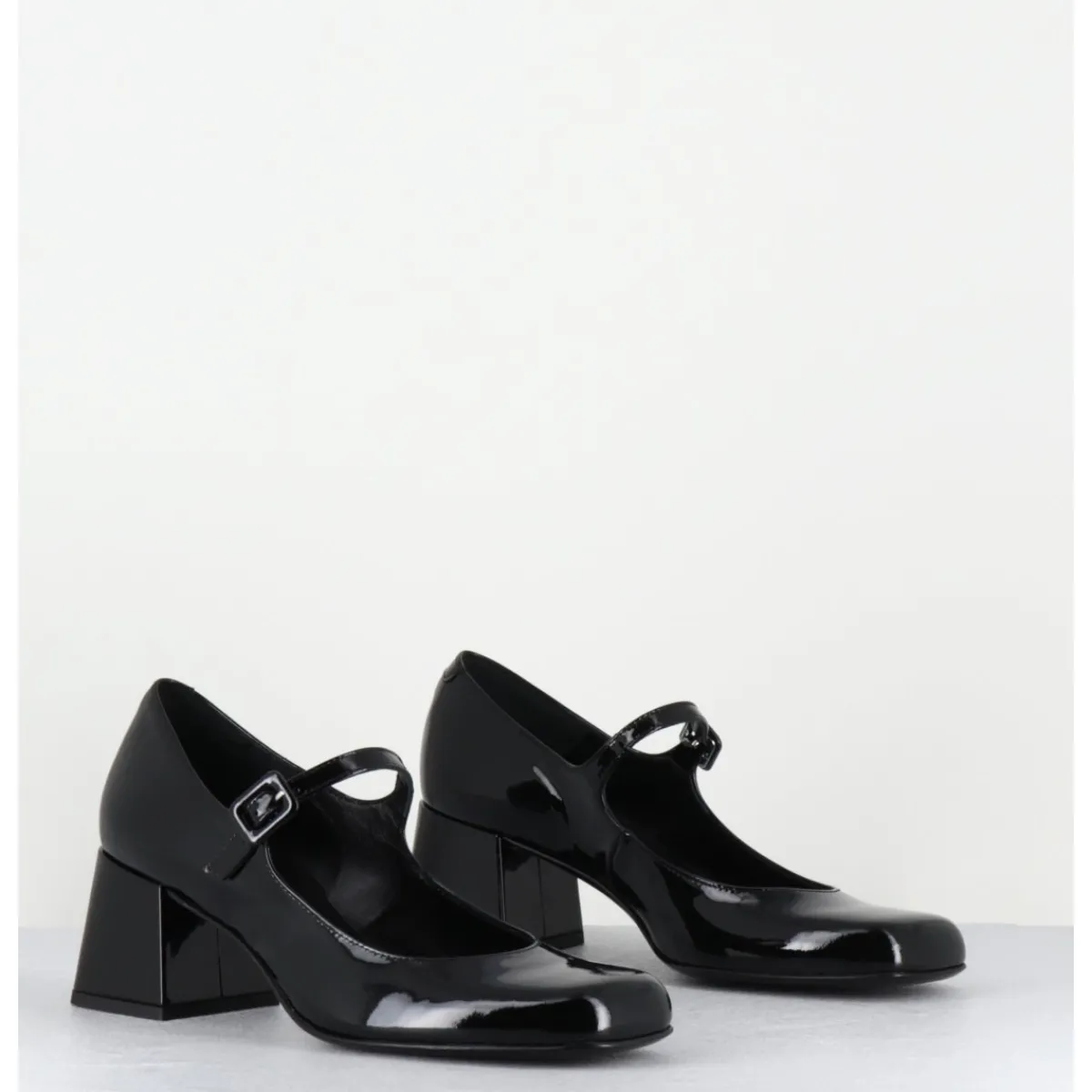 Chaussures^ROTTA Babies 60s en cuir vernis petit talon - XARA VERNICE BLACK NOIR
