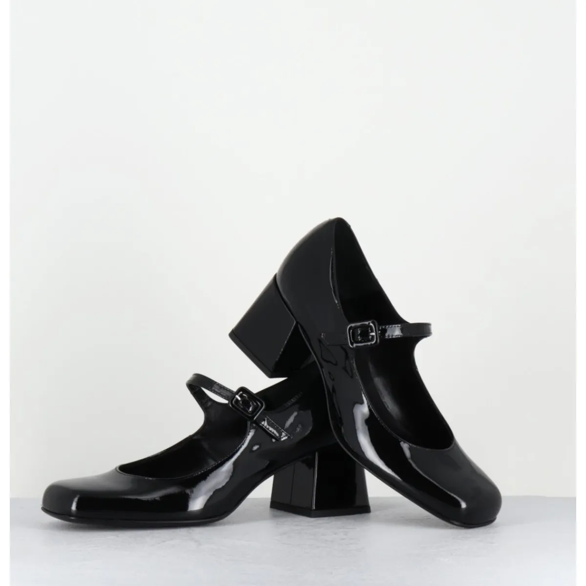 Chaussures^ROTTA Babies 60s en cuir vernis petit talon - XARA VERNICE BLACK NOIR