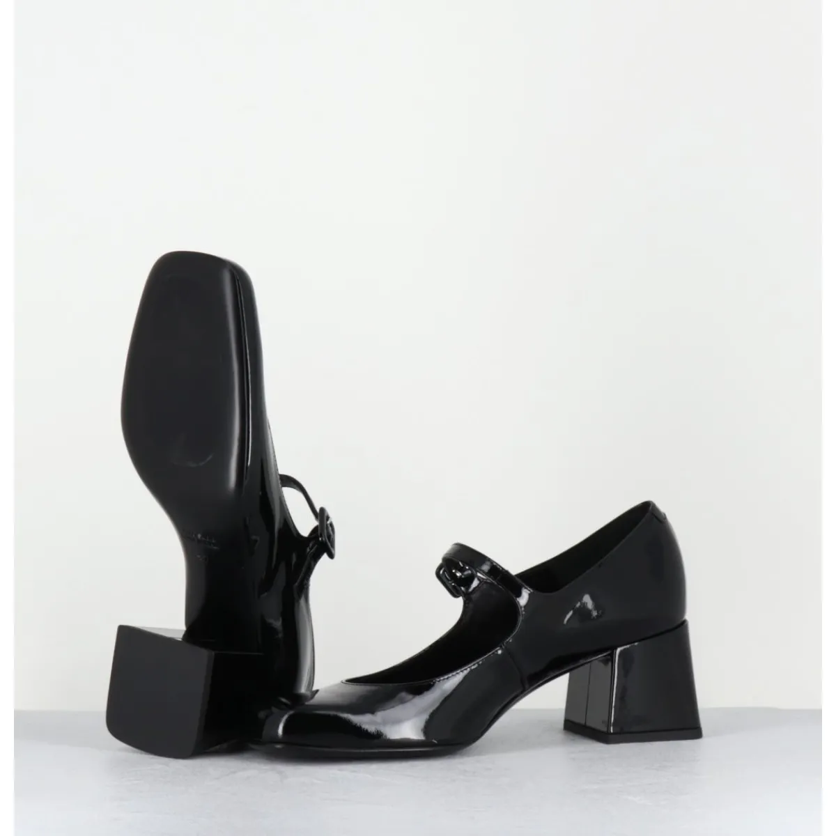 Chaussures^ROTTA Babies 60s en cuir vernis petit talon - XARA VERNICE BLACK NOIR