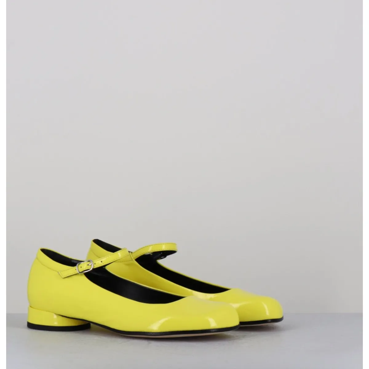 Chaussures | Ballerines^GARRICE LAB Babies 60s petit talon en cuir vernis - LIGAT2 CINDY BUTTERCUP JAUNE