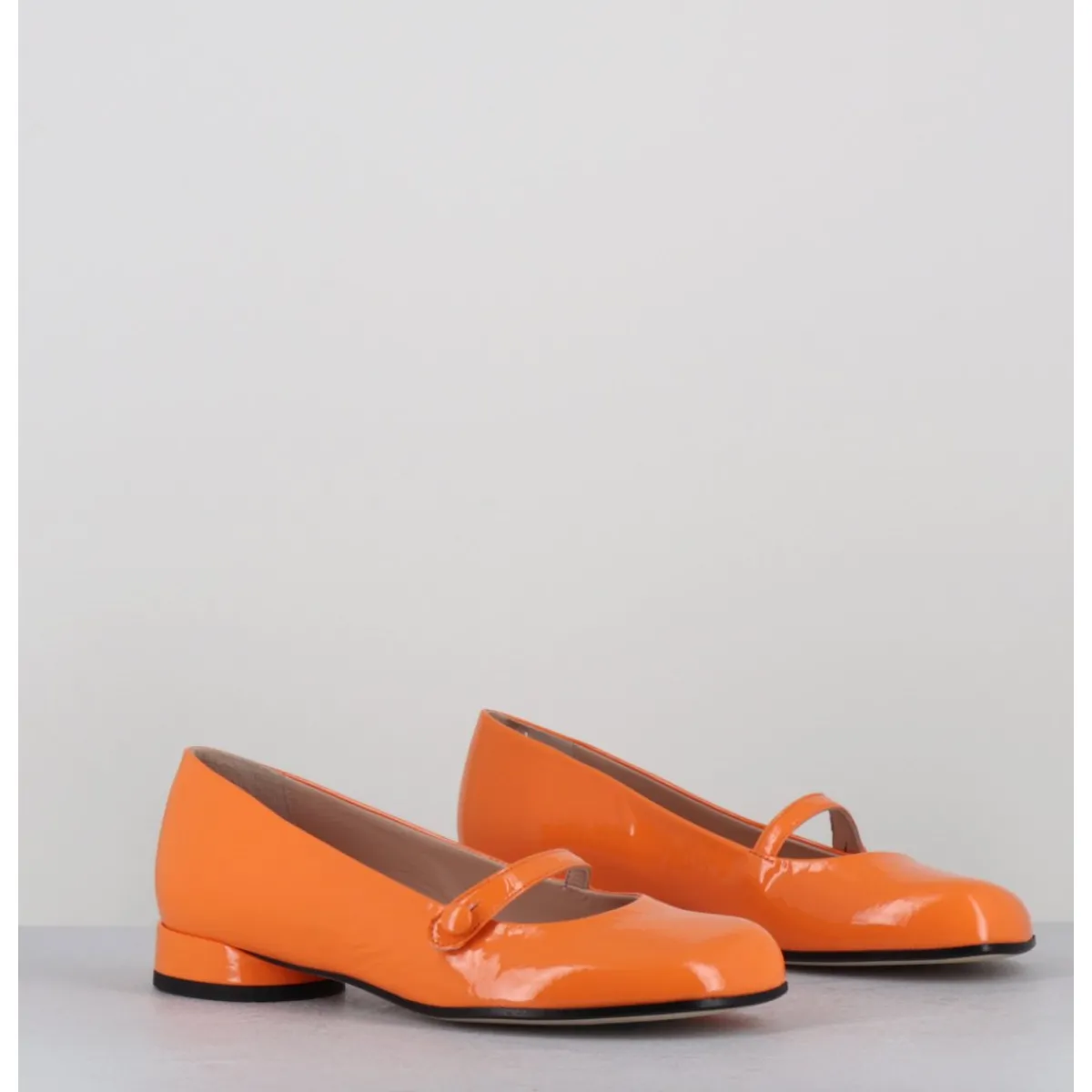 Chaussures | Ballerines^GARRICE LAB Babies 60s petit talon en cuir vernis - MASAI CINDY ALBICOCCA ORANGE