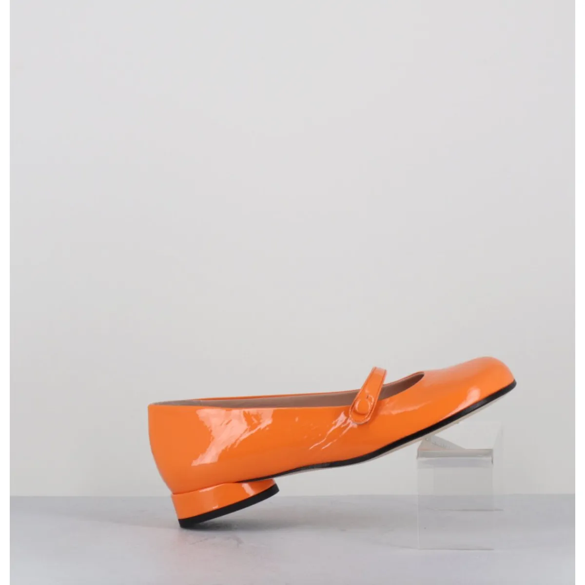 Chaussures | Ballerines^GARRICE LAB Babies 60s petit talon en cuir vernis - MASAI CINDY ALBICOCCA ORANGE