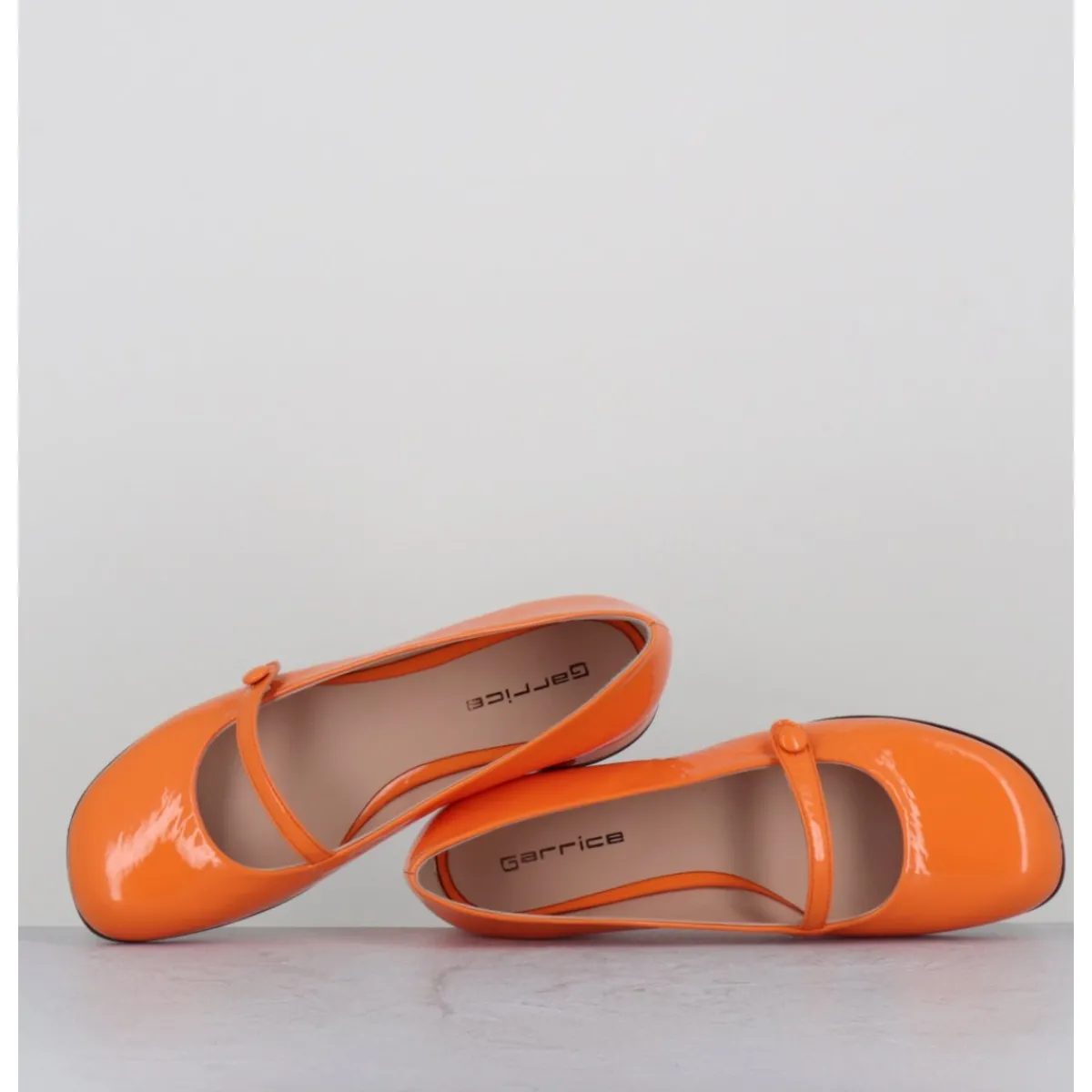Chaussures | Ballerines^GARRICE LAB Babies 60s petit talon en cuir vernis - MASAI CINDY ALBICOCCA ORANGE