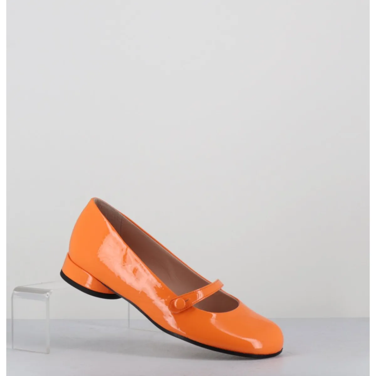 Chaussures | Ballerines^GARRICE LAB Babies 60s petit talon en cuir vernis - MASAI CINDY ALBICOCCA ORANGE