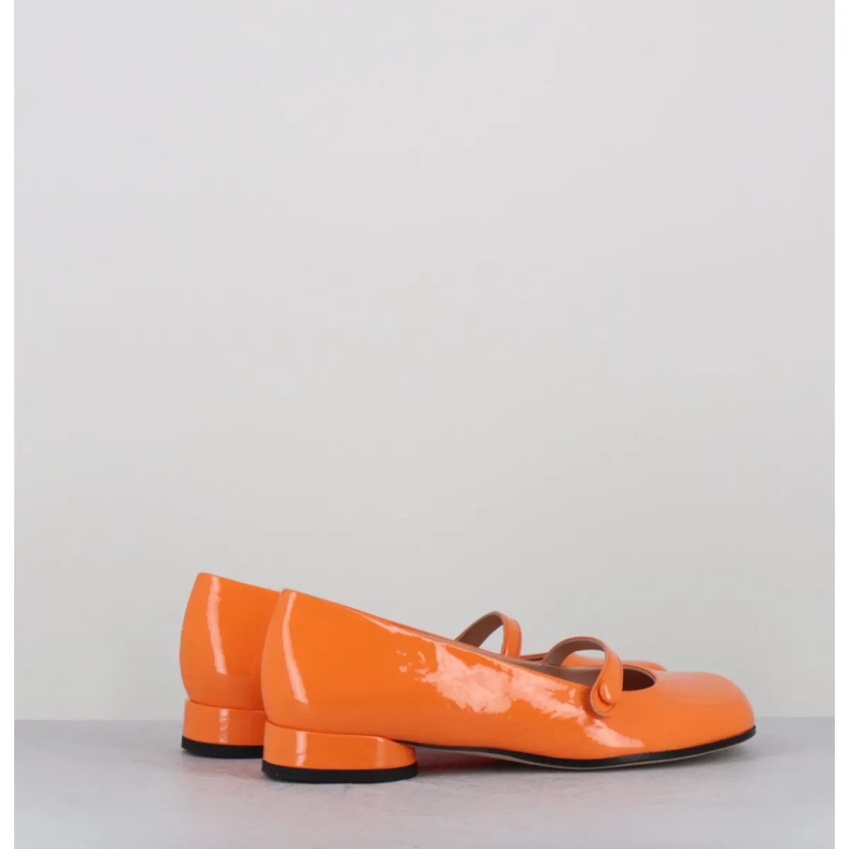 Chaussures | Ballerines^GARRICE LAB Babies 60s petit talon en cuir vernis - MASAI CINDY ALBICOCCA ORANGE