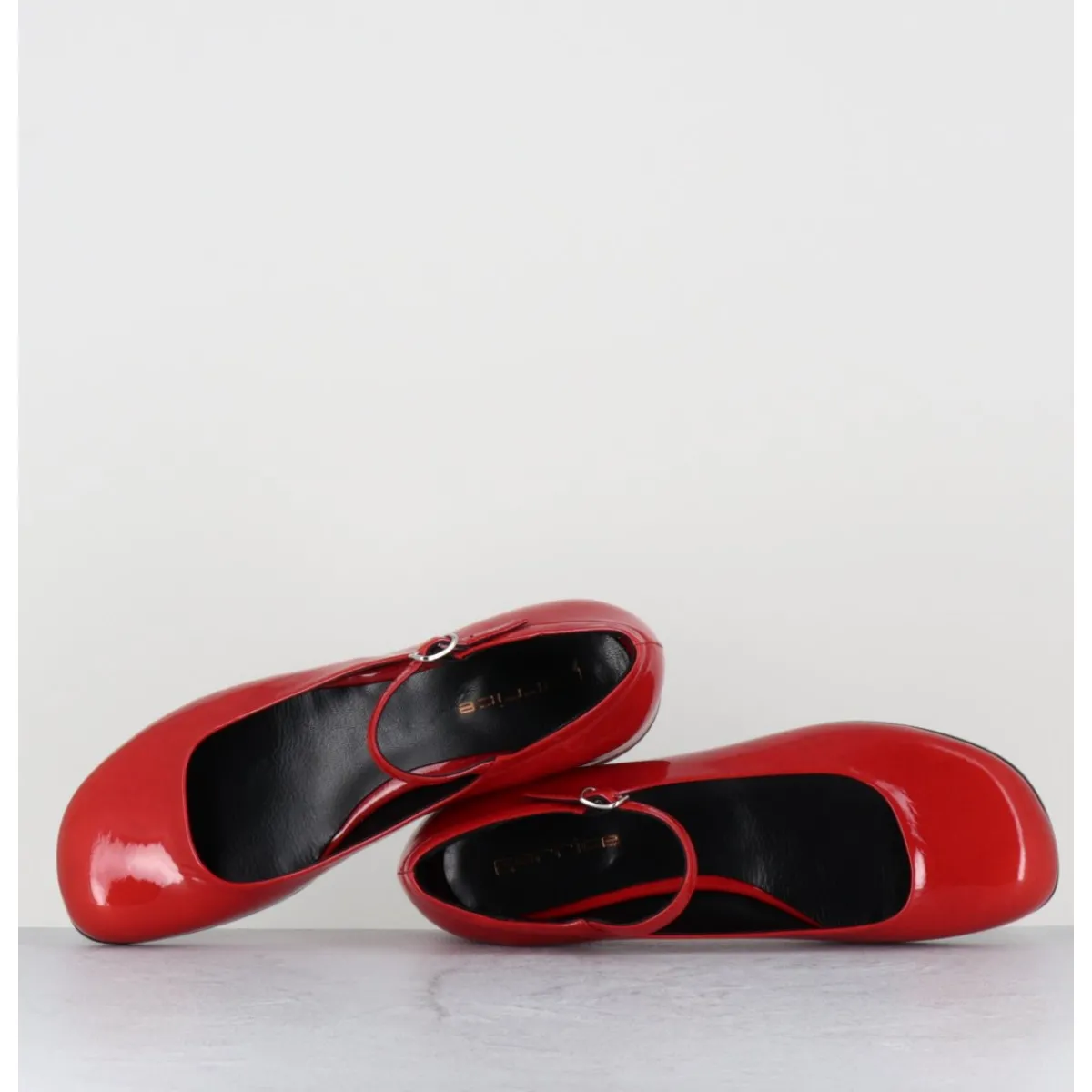 Chaussures | Ballerines^GARRICE LAB Babies 60s petit talon en cuir vernis - LIGAT1 CINDY ROSSO ROUGE