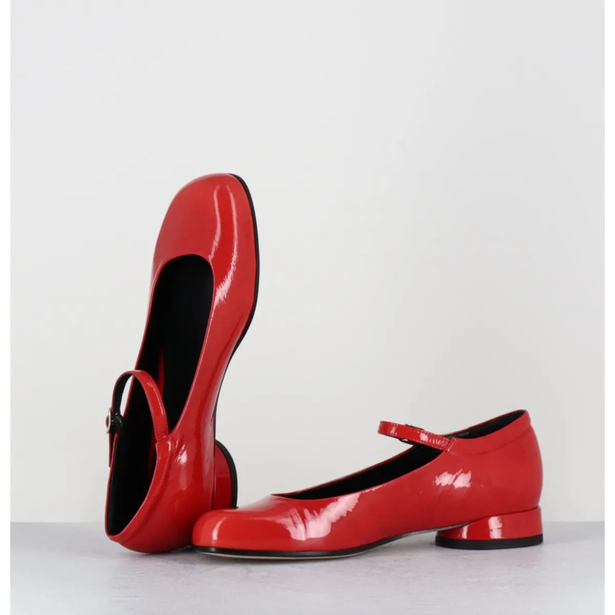 Chaussures | Ballerines^GARRICE LAB Babies 60s petit talon en cuir vernis - LIGAT1 CINDY ROSSO ROUGE