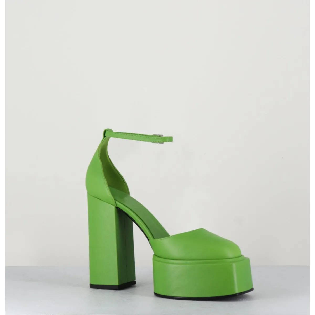 Chaussures | Plateformes^3JUIN Babies talon haut à plateforme en cuir - AMBRA MOK GREEN VERT