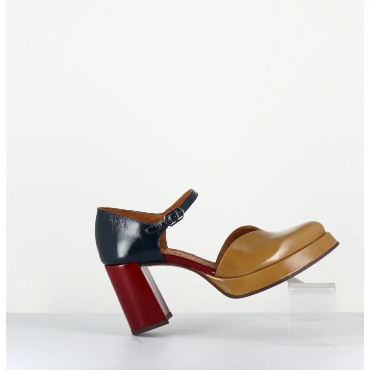 Chaussures^CHIE MIHARA Babies tricolore bout pointu à plateforme - FASI MASERATI SAND