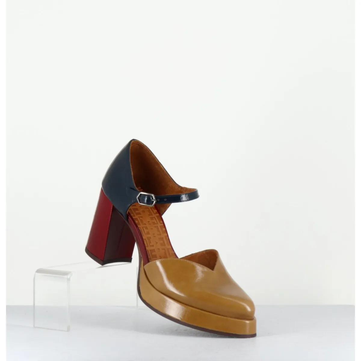 Chaussures^CHIE MIHARA Babies tricolore bout pointu à plateforme - FASI MASERATI SAND