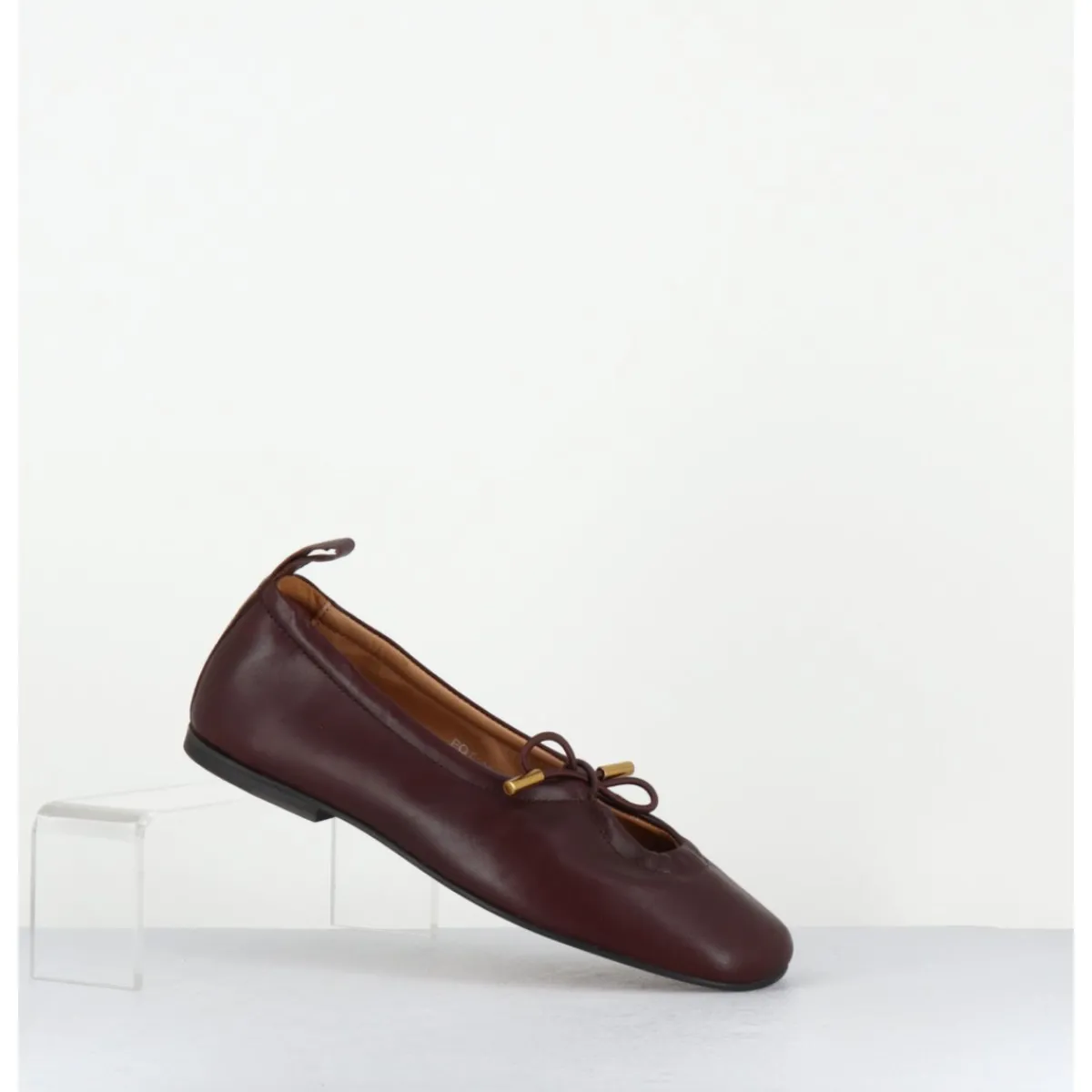 Chaussures | Ballerines^ALOHAS Ballerines à noeud en cuir souple bordeaux - ROSALIND BROWN BALLET MARRON