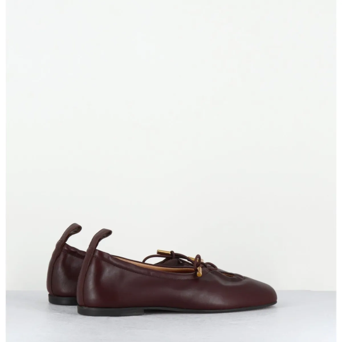 Chaussures | Ballerines^ALOHAS Ballerines à noeud en cuir souple bordeaux - ROSALIND BROWN BALLET MARRON